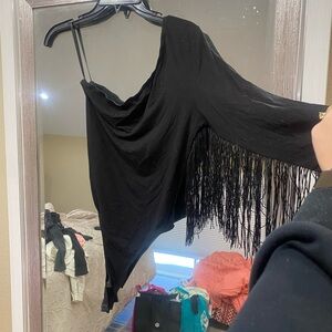 Fringe Sleeve bodysuit
